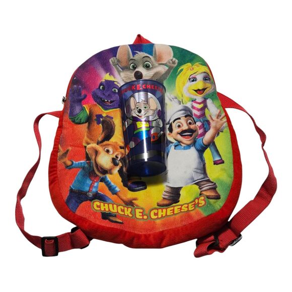 Chuck E. Cheese Kids Backpack 13" Official Merchandise & Collectible 5" Cup - Picture 1 of 16